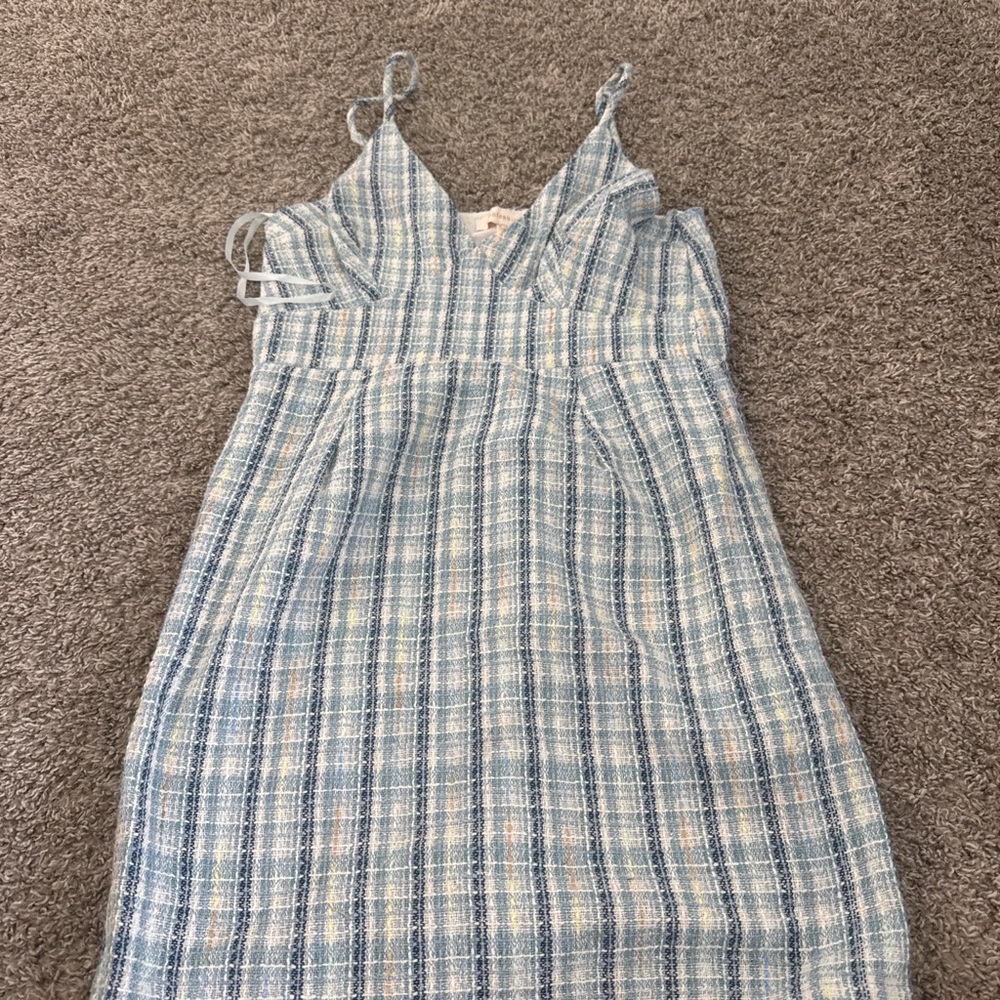 Blue Plaid Women's Dress